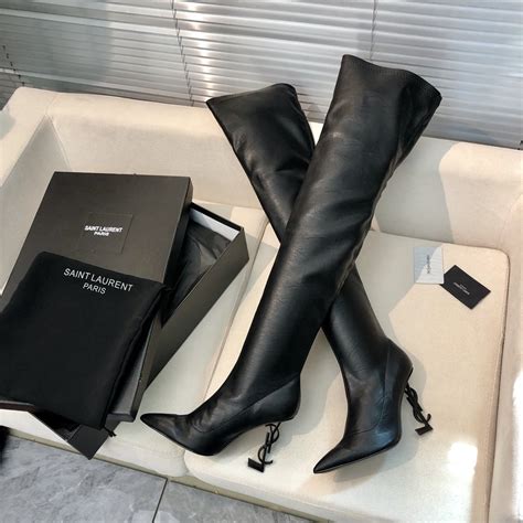 ysl boots womens|ysl thigh high boots.